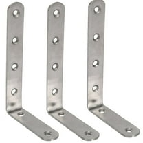 3X 125X75mm L Shape Stainless Steel Shelf Corner Brace Angle Bracket