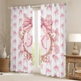 thumbnail image 2 of Homewish Kids Personalized Gifts Black Out Curtains,Bowtie Latter R Curtains Pack of 2 (42x63 Each),Pink Bow Knot Bedroom Curtains For Girls Teens,Lightweight Room Decoration, 2 of 6