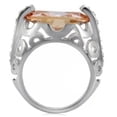 thumbnail image 4 of Women's Stainless Steel Engagement Ring with Oval Champagne Cubic Zirconia - Size 9, 4 of 4