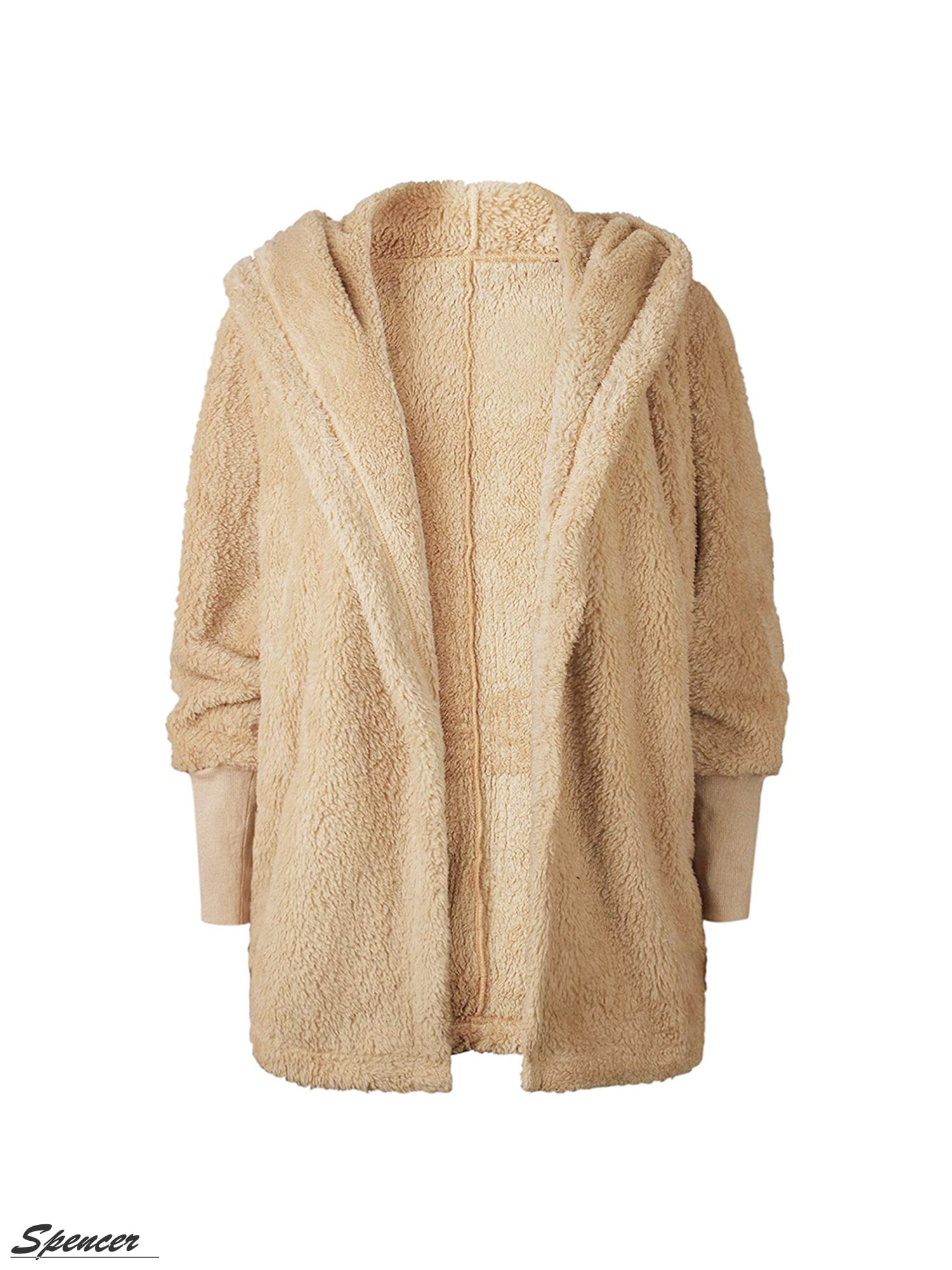 tan hooded cardigan