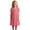 Watermelon Red., variant on Agkizg Girls Short Sleeve Dresses Crewneck Solid Color Casual A Line Cottons Girl Sundress Dresses