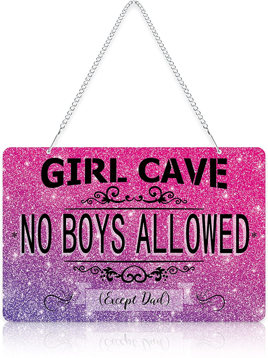 No Girls Allowed Sign Room Decor 12x8 Little Man Cave Kids Room Sign 