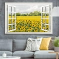 thumbnail image 2 of wall26 - Canvas Wall Art - Peering into a Field of Sunflowers - Giclee Print Gallery Wrap Modern Home Decor Ready to Hang - 12x18 inches, 2 of 3