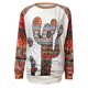 thumbnail image 4 of Camiseta de manga larga con cuello redondo para mujer a la moda, blusa suelta con estampado de verano Fridja  ghj987+4269, 4 of 5