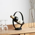 thumbnail image 6 of Metal Single Tabletop Wine Rack – Freestanding Countertop Decorative Wine Bottle Holder, Unique Wine Gifts and Accessories for Wine Lovers (Black), 6 of 6