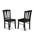 thumbnail image 6 of East West Furniture DLDL5-BLK-W - 5-Pc Dining Room Set - 4 dining room chairs and 1 Drops Leaf Kitchen Table - Black Finish, 6 of 8