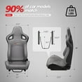 thumbnail image 6 of PEXMOR 2 Pieces Universal Racing Seats With PU & Carbon Leather,Adjustable Seats with Sliders,21.5" W X 21.5" D X 38"H,Grey, 6 of 8