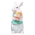 thumbnail image 1 of 14 Inch Colorful Easter Stuffed Bunny with Carrot Decor - Personalized Plush Rabbit, 1 of 4