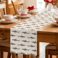 thumbnail image 5 of Coastal Shark Table Runner 120 Inches, Ocean Sea Nautical Rustic Bed Runner Dresser Scarves Tabletop for Indoor Outdoor Parties/Ceremony/Banquet, 13"x 120", 5 of 9