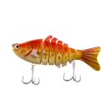 thumbnail image 4 of Señuelos de pesca con anzuelo Señuelos duros Accesorios de pesca Realistas Multiarticulados Amarillo Rojo, 4 of 9