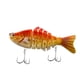 thumbnail image 4 of Señuelos de pesca con anzuelo, cebos duros, crankbaits, señuelos falsos de 7 segmentos, equipo de pesca Amarillo Rojo, 4 of 9