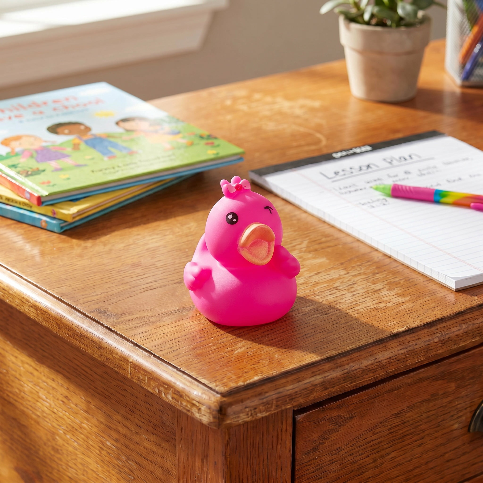 Pen+Gear 22-Count Mini Rubber Duck Award Assortment Set for Classroom Rewards in Reusable Bucket