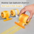 thumbnail image 4 of Masking Master Tape Dispenser, Portable Double Painters Tape Applicator with Scraper for Trim, Windows and Door Frames, Easy to Grip Rounded Handles and Accurate Tape Application(Orange), 4 of 9