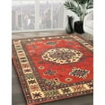 thumbnail image 3 of Ahgly Company Machine Washable Indoor Round Traditional Peru Brown Area Rugs, 4' Round, 3 of 7