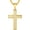 Zirconia - Gold, variant on Cross Necklace for Men Stainless Steel Crucifix Pendant Silver White Gold Yellow Black Jesus Christ Plain Simple Women Fine Jewelry Gifts, 24 Inches Rolo Chain, Zirconia, Polished, Rope