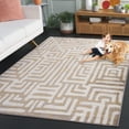 thumbnail image 4 of SAFAVIEH Amsterdam Elvan Geometric Area Rug, Ivory/Mauve, 5'1" x 5'1" Square, 4 of 13