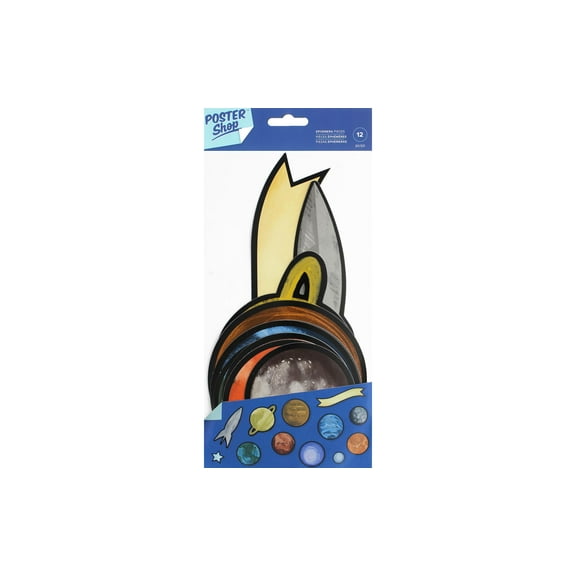 American Crafts 345591 5.5 x 12 in. Poster Shop Cardstock Ephemera - Space