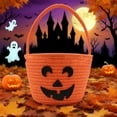 thumbnail image 5 of Neoyler Halloween Decorations Candy Rope Basket for Trick or Treating with Spooky Design Long Lasting Gift Idea Versatile for Parties and Home Decor 7.1in Orange, 5 of 5