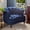 Navy Blue, variant on Tufted Velvet Accent Chair | For Foyer, Welcoming Guests | Hand - applied Nailhead Decoration, High - strength Springs | Solves Lack of Luxury Feel