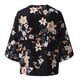 thumbnail image 5 of Camiseta de Verano para Mujer, Elegante, Informal, con Mangas 3/4, Cuello en V, Estilo Étnico Bohemio y Estampado Acampanado. Negro S, 5 of 10