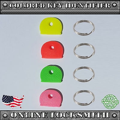 Identifier Key - 4X New Key Identifiers Cap Universal For All Keys Types Lucky Line 4 Colors