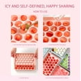 thumbnail image 4 of Ice Cube Trays with Lid & Bin,Round Ice Trays for Freezer, Whiskey Ice Balls Maker Molds Making 99 x 1.0IN Small Ice Mini Circle ball,Crushed Ice Tray for Chilling Drinks Coffee & Tea etc.(Pink), 4 of 5