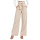 thumbnail image 2 of Pantalones Palazzo de Pierna para Mujer, con Cinturón, Cintura Alta, Informales, Holgados, Largos y con Bolsillos. Albaricoque S, 2 of 8
