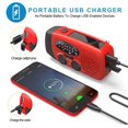 thumbnail image 2 of Solar-Powered Emergency Radio Flashlight with Hand-Crank & USB Charging, 2 of 8