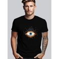 thumbnail image 1 of Eye Print T Shirt, Tees for Men, Casual Short Sleeve T-shirt for Summer, 1 of 5