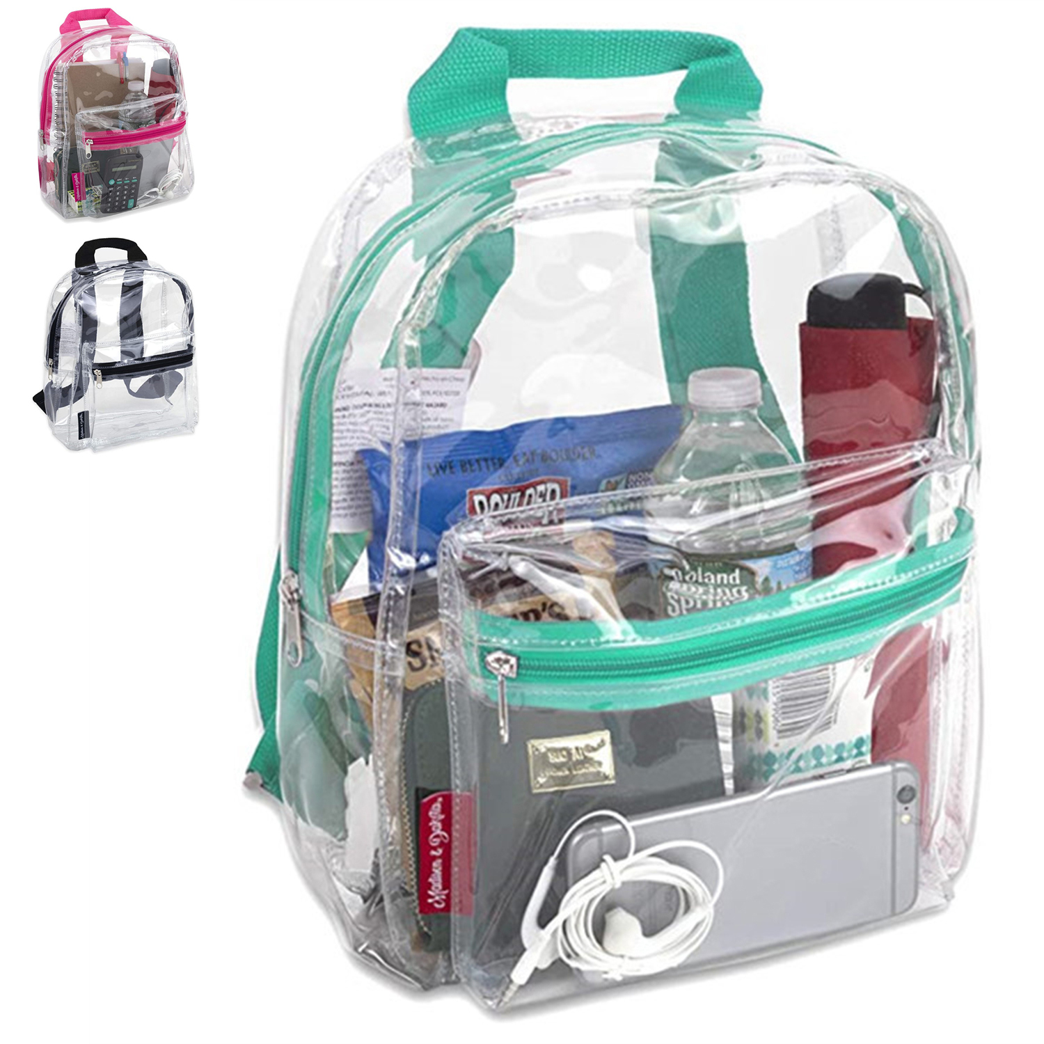 Transparent PVC Backpacks Clear School Bags Women Knapsacks Shoulder