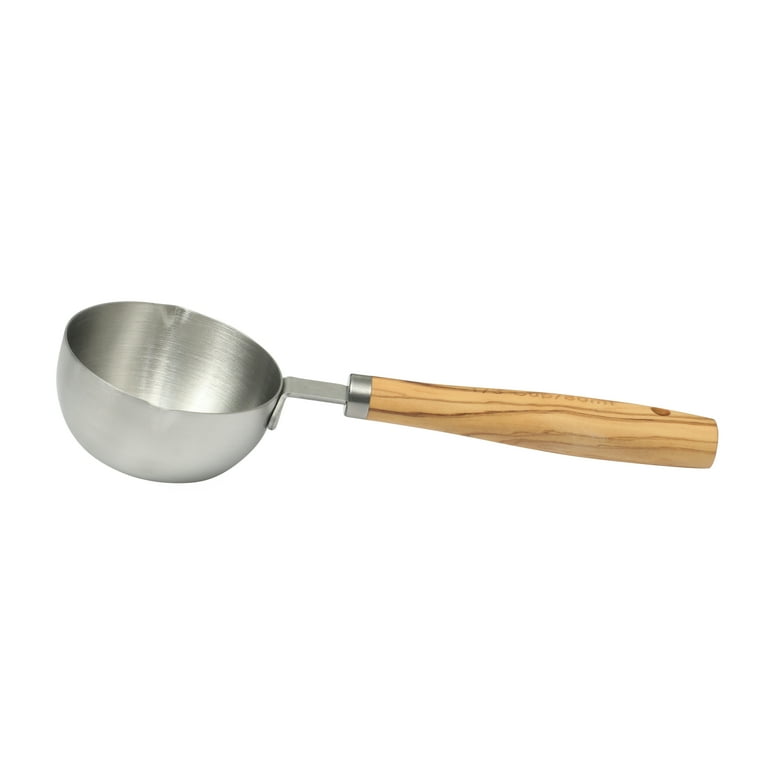 The Pioneer Woman 4-Piece Stainless Steel Measuring Cups with Olivewood Handles