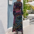 thumbnail image 2 of MARDI GRAS : Robe Longue Imprimée Perles de Célébration de la Nouvelle-Orléans Robe d'Anniversaire Robes d'Été Dames 2024, 2 of 4