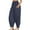 Navy, variant on biudgviw Harem Pants for Women Smocked High Waisted Cotton Linen Pants with Pockets for Yoga Loose Fit Beach Vaction Cinch Bottom Pants