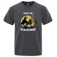 thumbnail image 3 of Trust Me Im An Engineer Vintage-Camiseta de algodón puro para hombre, camiseta de ingeniería de cuello redondo, ropa clásica de gran tamaño, 3 of 5
