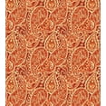 thumbnail image 3 of Ambesonne Paisley Duvet Cover Set, Traditional Ethnic Motif, 2-Calking, Paprika and Pale Yellow, 3 of 7