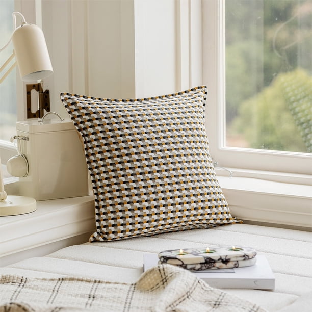Funda de cojín para sofá, funda de cojín decorativa para sala de estar, funda de cojín de material de chenilla para sofá, mesita de noche, ventana y otras escenas, funda de almohada no Akmoler