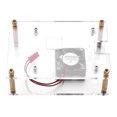 thumbnail image 4 of Double Ventilation Cooling Side Durable Acrylic Shell, Translucent Transparent Enclosure Cooling Fan, for  2 3 Model B and Pi B, 4 of 7