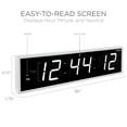 thumbnail image 2 of Ivation Large Digital Clock, 36" Led Wall Clock with Stopwatch, Alarms, Timer, Temp & Remote, White, 2 of 8