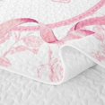 thumbnail image 5 of Feelyou Rose Letter N Twin Quilt Set for Girls, Kawaii Bowknot Twin Coverlet Set for Bedroom, Pink, 2-Piece, 5 of 7