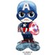 thumbnail image 3 of Globos de fiesta con temática de Marvel en 3D de pie, Spider-Man, Iron Man, Capitán América, bola de aluminio, juguete decorado para fiesta de cumpleaños de niños, regalo, 3 of 5