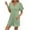 Green, variant on hotojiny Rompers for Women Summer Short Sleeve V Neck Button Shorts Jumpsuit Loose Ruched Baggy Overalls with Pockets