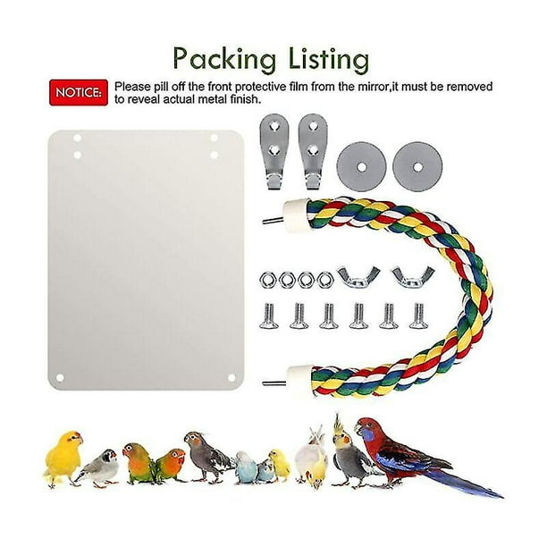 Bendable Bird Rope Perch Swing Perches Chew Perches Climbing Rope for Parrot Parakeets , 9.6inch Length