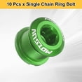 thumbnail image 3 of Uxcell 10pcs Single Chain Ring Bolts M8 Aluminum Alloy Bike Chainwheel Screws, Green, 3 of 7