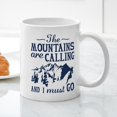 thumbnail image 3 of CafePress - The Mountains Are Calling Mug - 11 oz Ceramic Mug - Novelty Coffee Tea Cup, 3 of 4