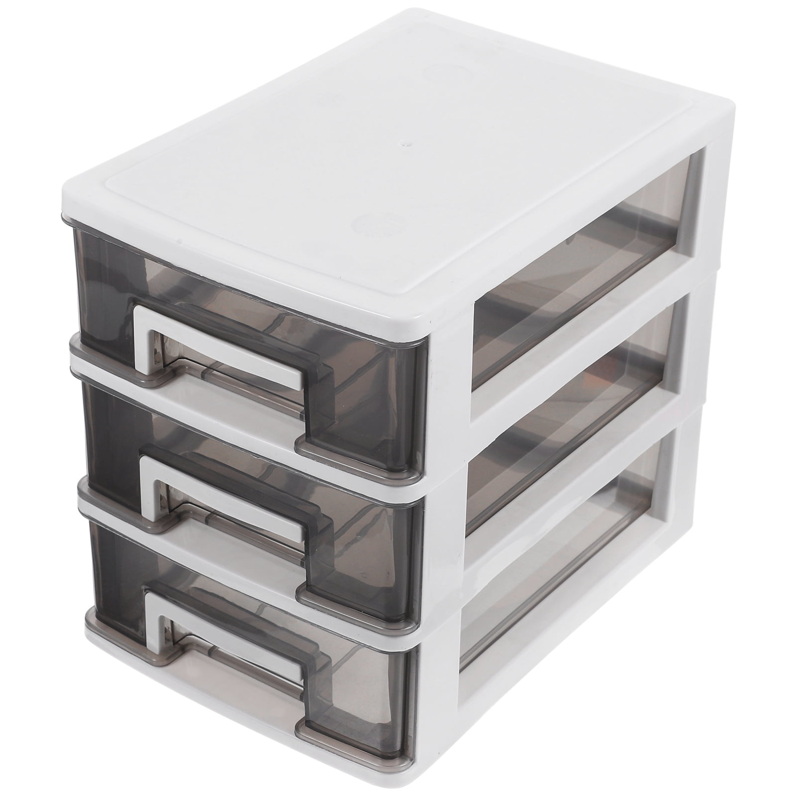 WHAMVOX Multi-Layer Desk Organizer Transparent Black 1Pcs 8.3X7.6X5.9In