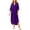 Purple, variant on Vivianyo HD Women's Collared Shirt Maxi Dresses, Rollable Long Sleeve Loose Solid Casual Button Down Long Dresses for Women, Women's Pink, Sizes S-2XL