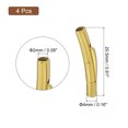 thumbnail image 2 of Uxcell 2mm Hole Column Clasps, 4 Pack Leather Cord End Clasp Connectors for Jewelry Making DIY, Gold（4mm）, 2 of 7