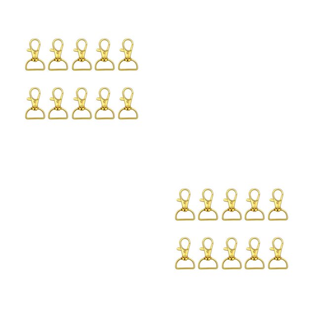 Matsuzay Llavero de 10 Uds., llavero de diario, colgante de Hardware resistente multifuncional, anillos divididos, llavero dorado Oro 2piezas