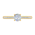 thumbnail image 3 of 0.65 Carat Prong Set Solitaire Diamond Engagement Ring Band in 14K Yellow Gold (Ring Size 8), 3 of 5