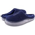 thumbnail image 6 of Urban Fox Mens Suede Slippers I Thickly Padded I 100% Boa Lining I Comfortable House Slippers Navy XL (13-14), 6 of 7